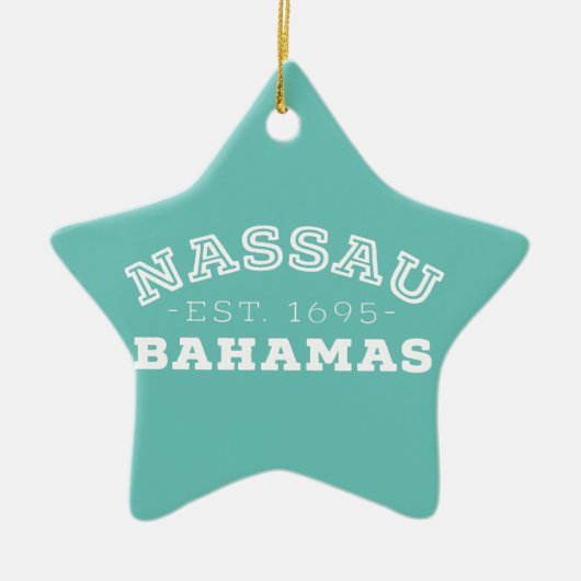 Nassau Bahamas Keramisch Ornament (Voorkant)