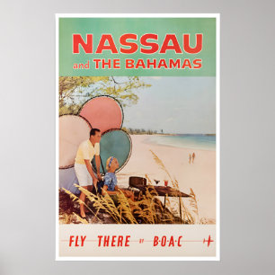 Nassau Bahama's Kunst Reisposter Retro Print