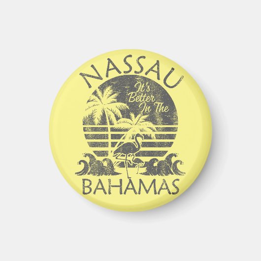 Nassau Bahamas Magnet Vacances Croisière Retro Bea (Devant)