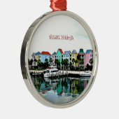 Nassau Bahamas Marina Metalen Ornament (Rechts)