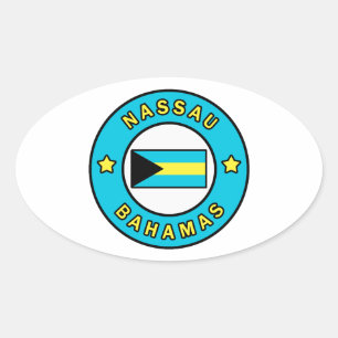 Nassau Bahamas Ovale Sticker