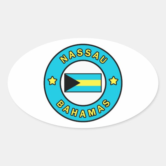 Nassau Bahamas Ovale Sticker (Voorkant)