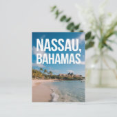 Nassau Bahamas Travel Art Briefkaart (Staand voorkant)
