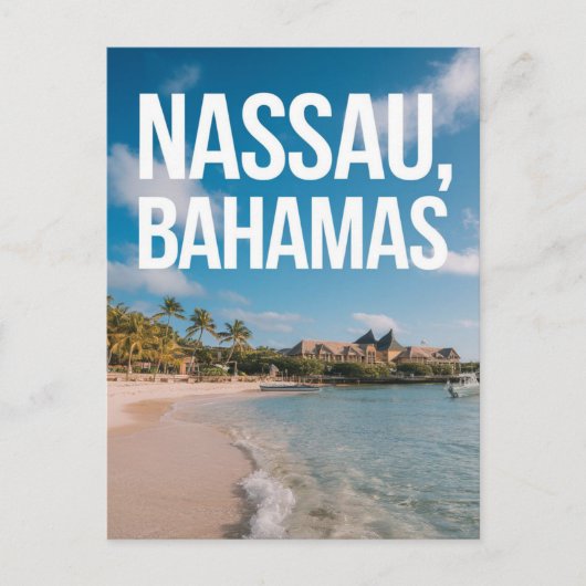 Nassau Bahamas Travel Art Briefkaart (Voorkant)