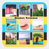 Nassau, Bahamas Vierkante Sticker (Voorkant)