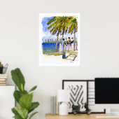 Nassau Beach print (Thuiskantoor)