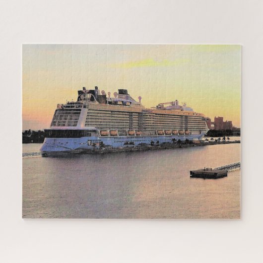 Nassau Harbor Daybreak met cruise Ship Legpuzzel (Horizontaal)