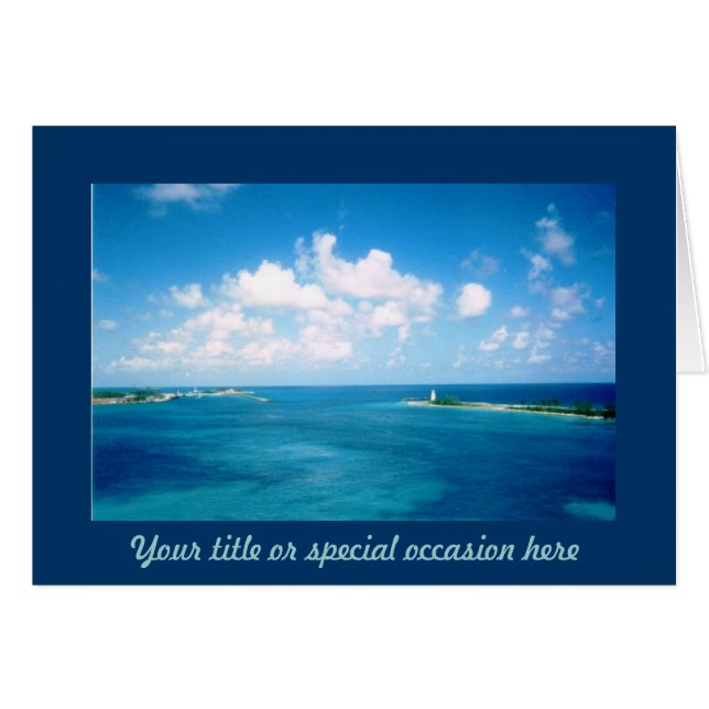 Nassau Harbor Special Occasion Card (Voorkant Horizontaal)