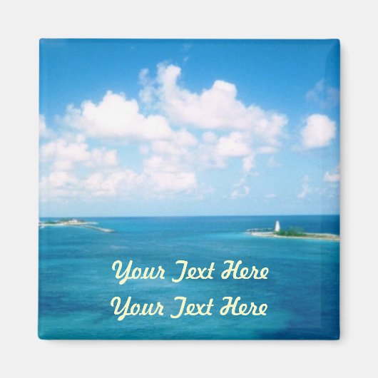 Nassau Harbour Magnet Sq Magneet (Voorkant)