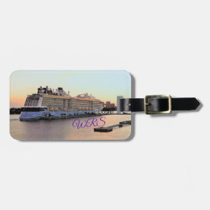 Nassau Haven Dageraad Cruise Ship Gepersonaliseerd Bagagelabel