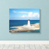 Nassau Lighthouse Bahamas Canvas Afdruk (Insitu (Houten vloer))