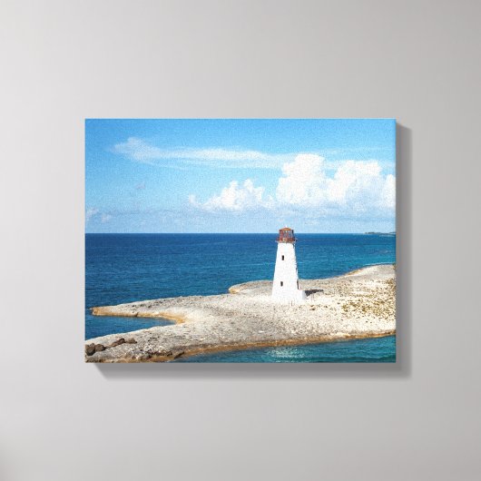 Nassau Lighthouse Bahamas Canvas Afdruk (Voorkant)