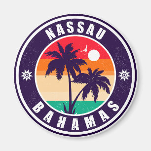 Nassau Palm Tree Bahamas  Souvenirs 80's Magneet