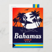 Nassau Palm Tree Bahamas Souvenirs Briefkaart (Voorkant / Achterkant)