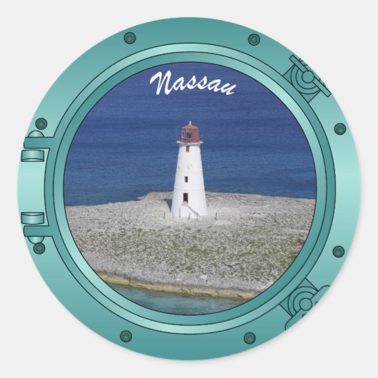 Nassau Porthole Ronde Sticker (Voorkant)
