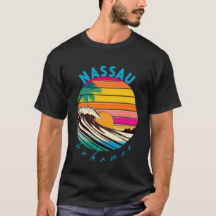 Nassau Retro jaren 1980 stijl Bahama's strand T-shirt