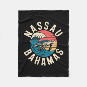Nassau zeeschildpad palm bahama's strand  fleece deken