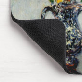 Nasturtia in een blauwe vaas van Monet Muismat (Hoek)