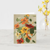  Nasturtia Noot Kaart (Gele Bloem)