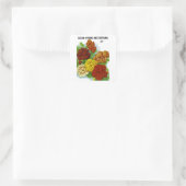 Nasturticum Vierkante Sticker (Tas)