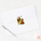 Nasturticum Vierkante Sticker (Envelop)