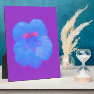 Nasturtium Bright Blue Plaque Fotoplaat