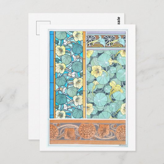 Nasturtium comme carte postale objet décoratif (Devant / Derrière)