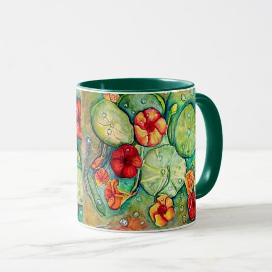 "Nasturtium Fantasy" Mok (Voorkant rechts)