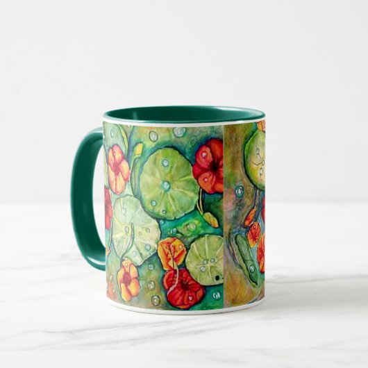 "Nasturtium Fantasy" Mok (Voorkant links)