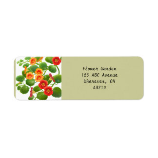 Nasturtium Flower Garden  labels