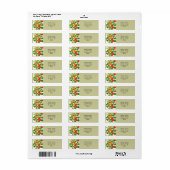 Nasturtium Flower Garden  labels (Full Sheet)