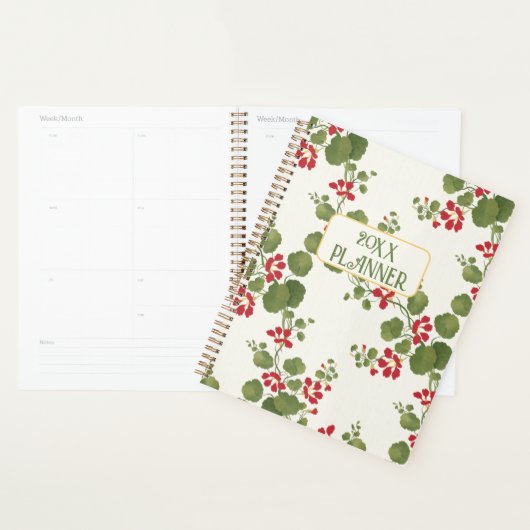 Nasturtium Flowers Cream Weekly Planner (Display)