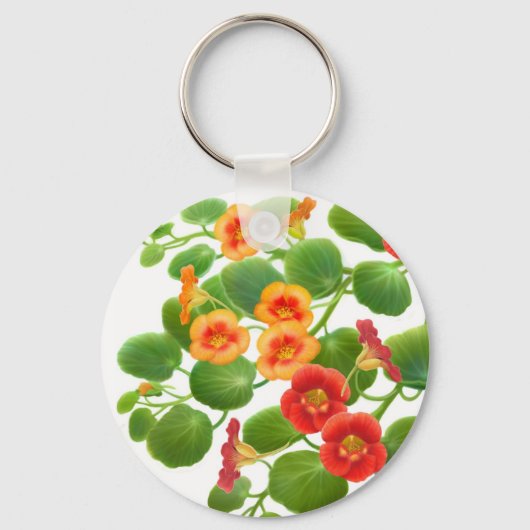 Nasturtium Flowers Sleutelhanger (Voorkant)
