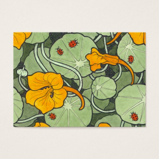Nasturtium & Ladybird "Just for You" Visitekaartjes (Voorkant)