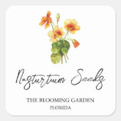 Nasturtium Seeds label (Voorkant)