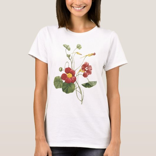 nasturtium (Tropaeolum majus) van Redouté T-shirt (Voorkant)