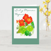 Nasturtiums Carte de fête des mères : Salutation g (Fleur jaune)