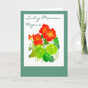 Nasturtiums Carte de fête des mères : Salutation g