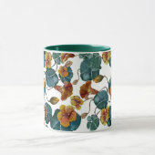 Nasturtiums d'été Mug à café à deux tons (Centre)