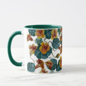 Nasturtiums d'été Mug à café à deux tons (Gauche)