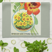 Nasturtiums van 1906 theedoek (Gevouwen)