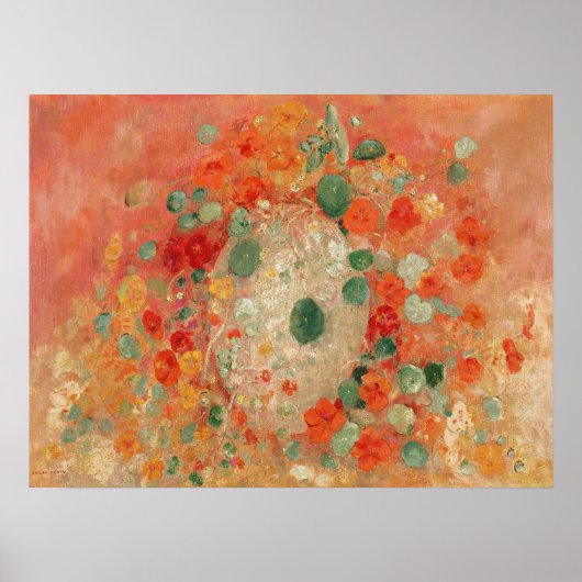 Nasturtiums van Odilon Redon  Floral Poster (Voorkant)