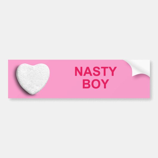 NASTY BOY SNOEP HEART BUMPERSTICKER (Voorkant)