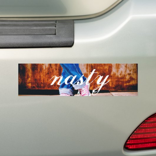 Nasty Bumpersticker (Op auto)