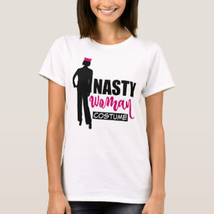 Nasty Woman Costume Silhouette Pink Pet T-shirt