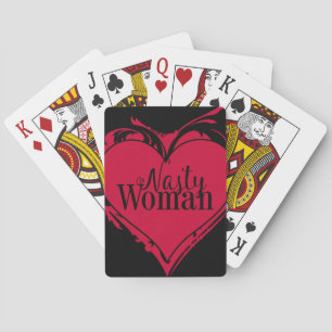 NASTY WOMAN Red art HEART Speelkaarten