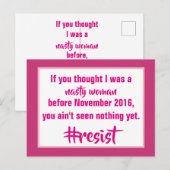 Nasty Woman Resist Briefkaart (Voorkant / Achterkant)