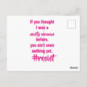 Nasty Woman Resist Briefkaart (Achterkant)