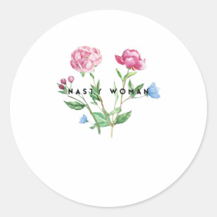 Nasty women Kamala Harris 2020 Feminist Flow Ronde Sticker