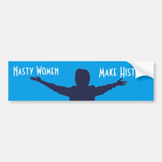 Nasty Women make History Clinton Sticker (Voorkant)